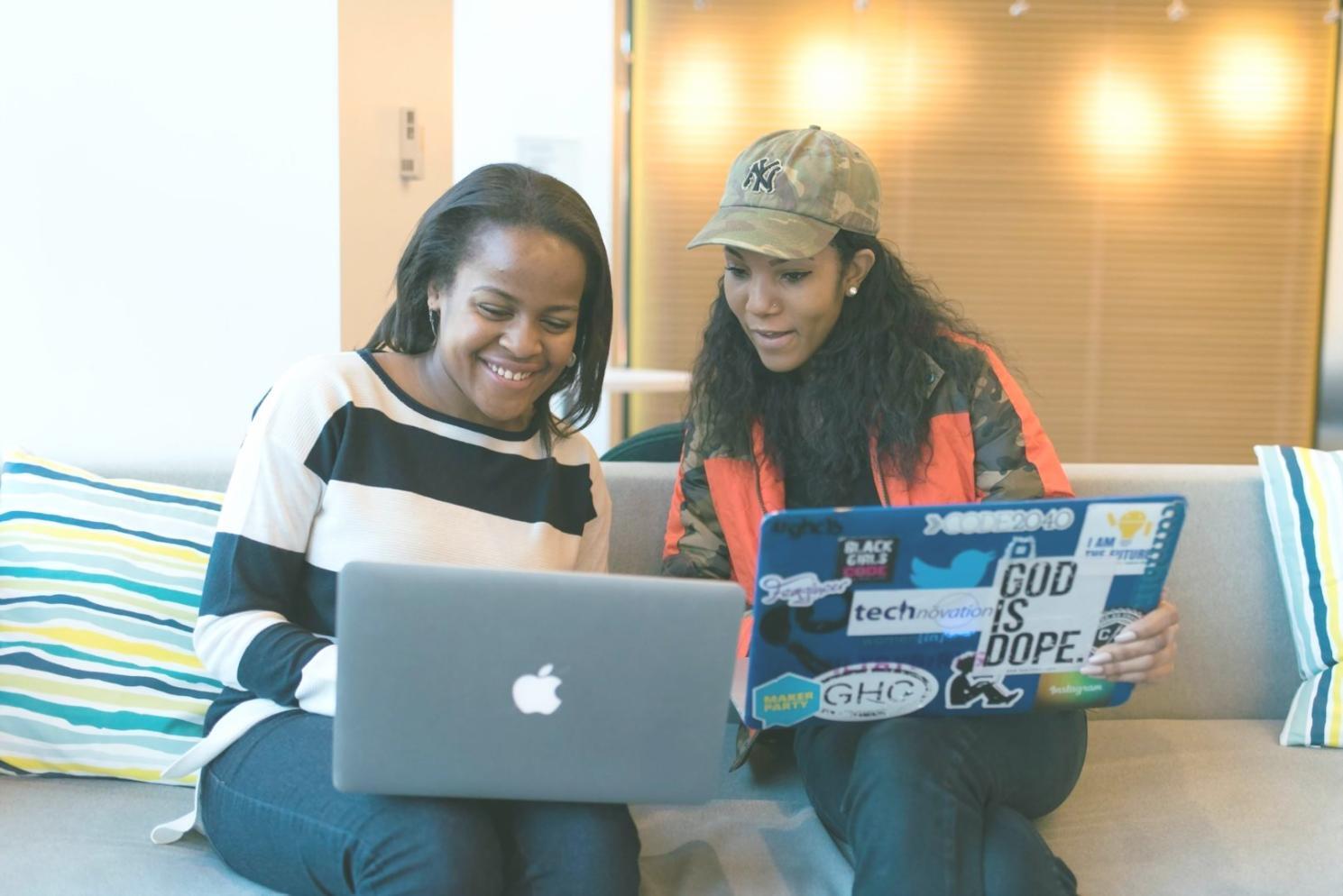 Students collaborating on blockchain development projects